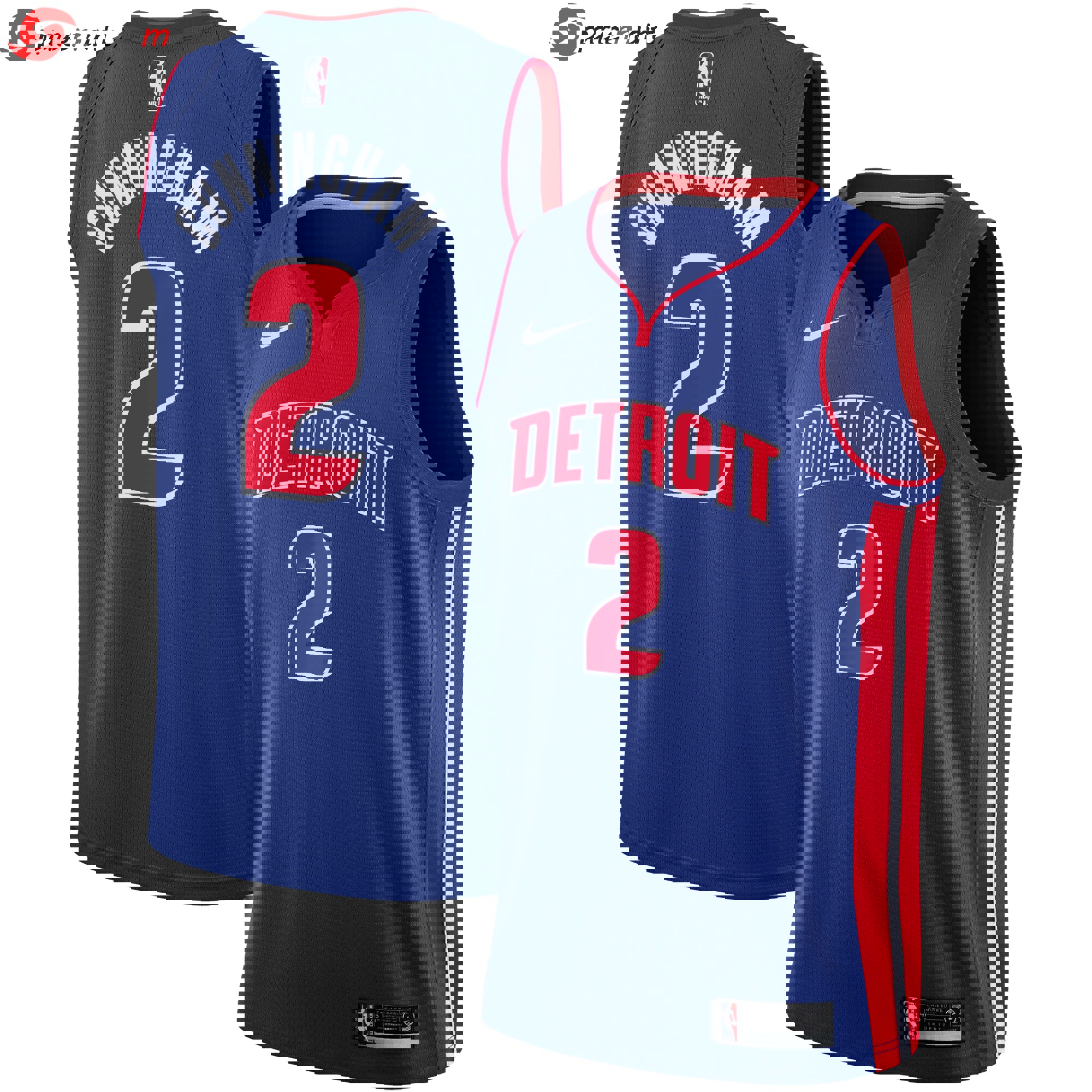 Cade cunningham detroit pistons nike 2023 nba draft first round pick swingman jersey blue icon edition Baseball NBA Jersey NBA Replica Basketball Gift For Fans Sports