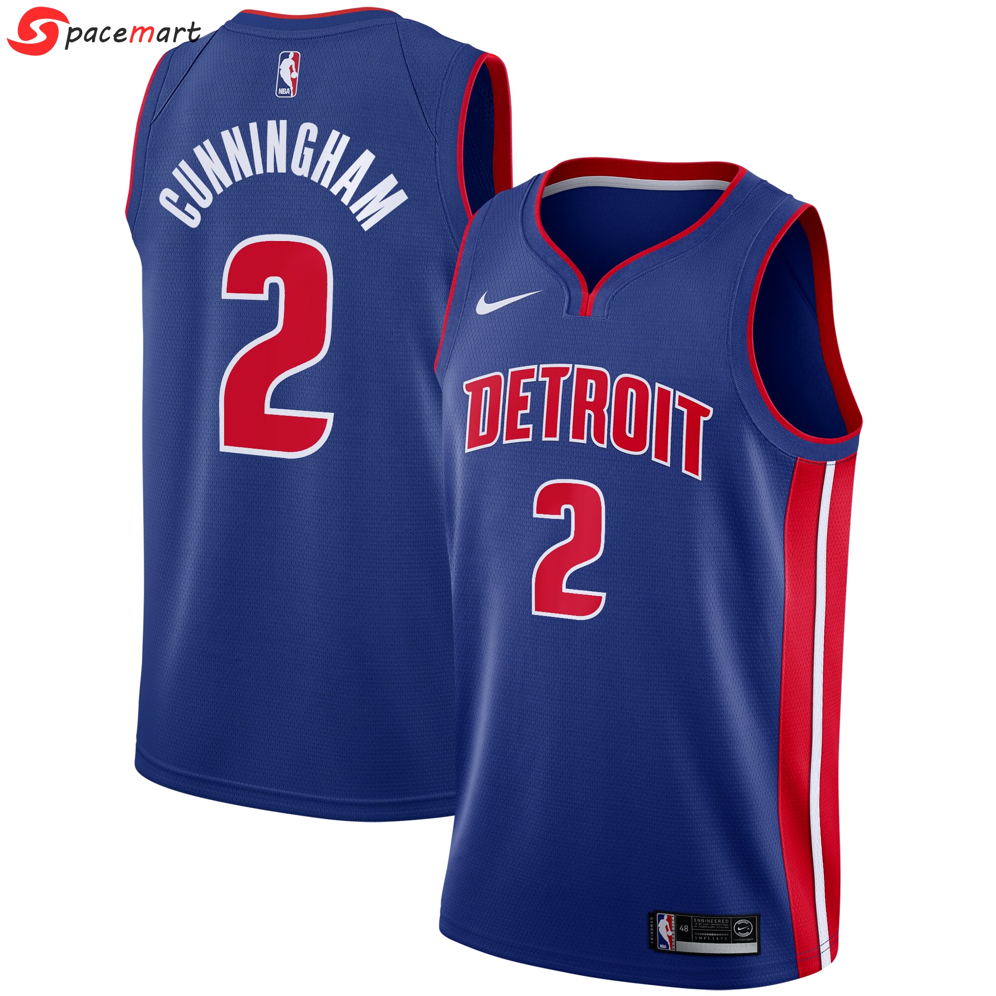 Cade cunningham detroit pistons nike 2023 nba draft first round pick swingman jersey blue icon edition Baseball NBA Jersey NBA Replica Basketball Gift For Fans Sports