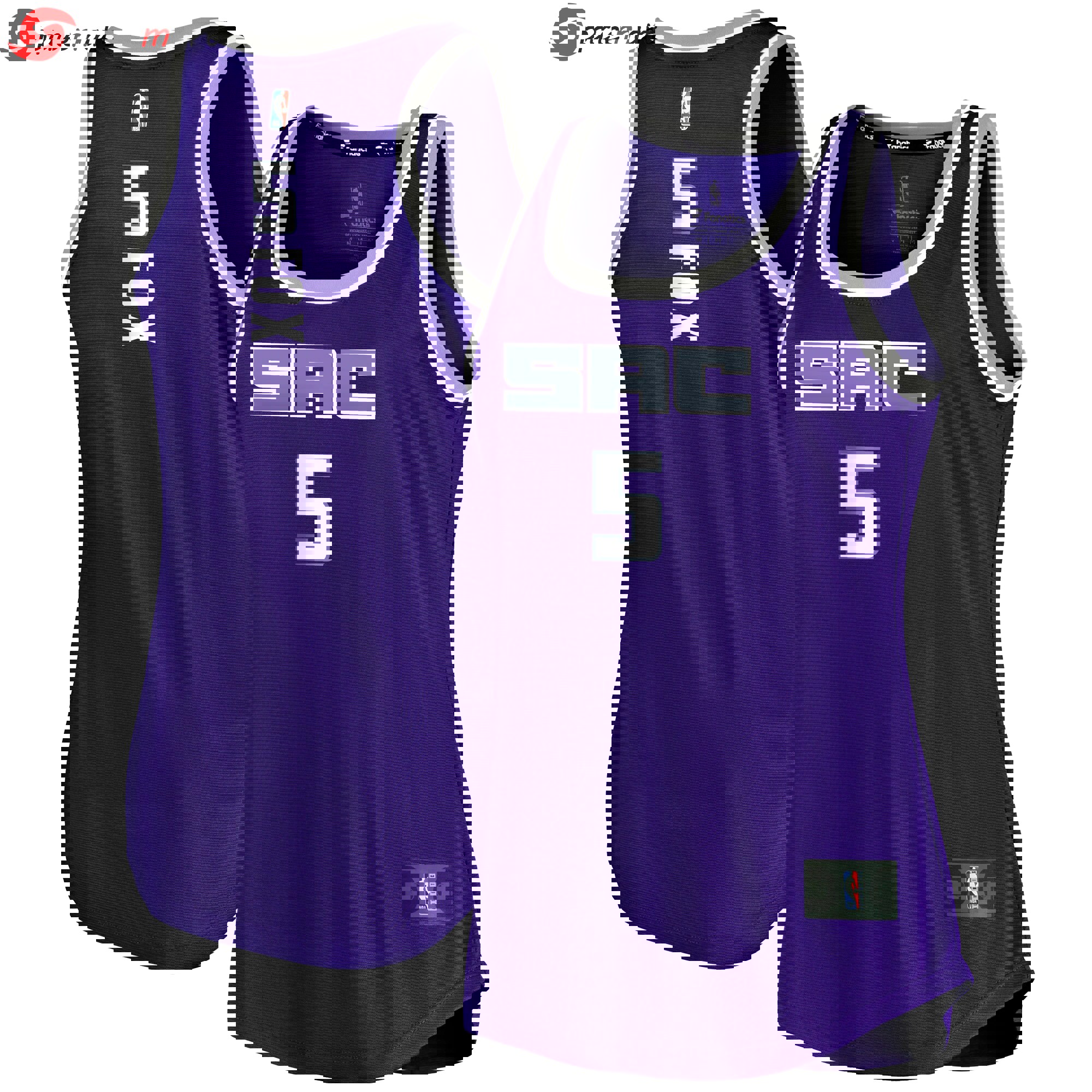De'aaron fox sacramento kings fanatics branded women's fast break tank jersey icon edition purple Baseball NBA Jersey Basketball Gift For Fans NBA Sports Replica