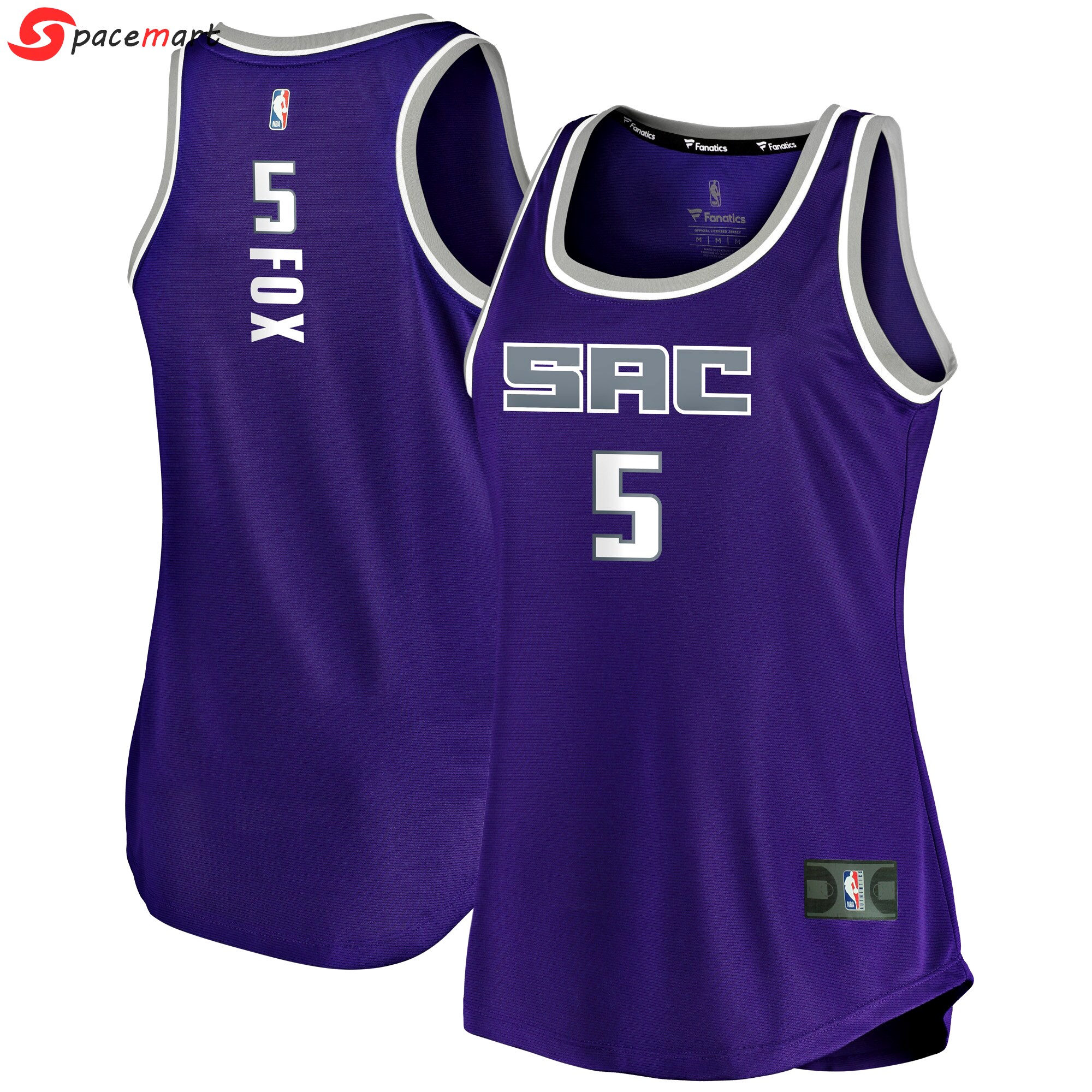 De'aaron fox sacramento kings fanatics branded women's fast break tank jersey icon edition purple Baseball NBA Jersey Basketball Gift For Fans NBA Sports Replica