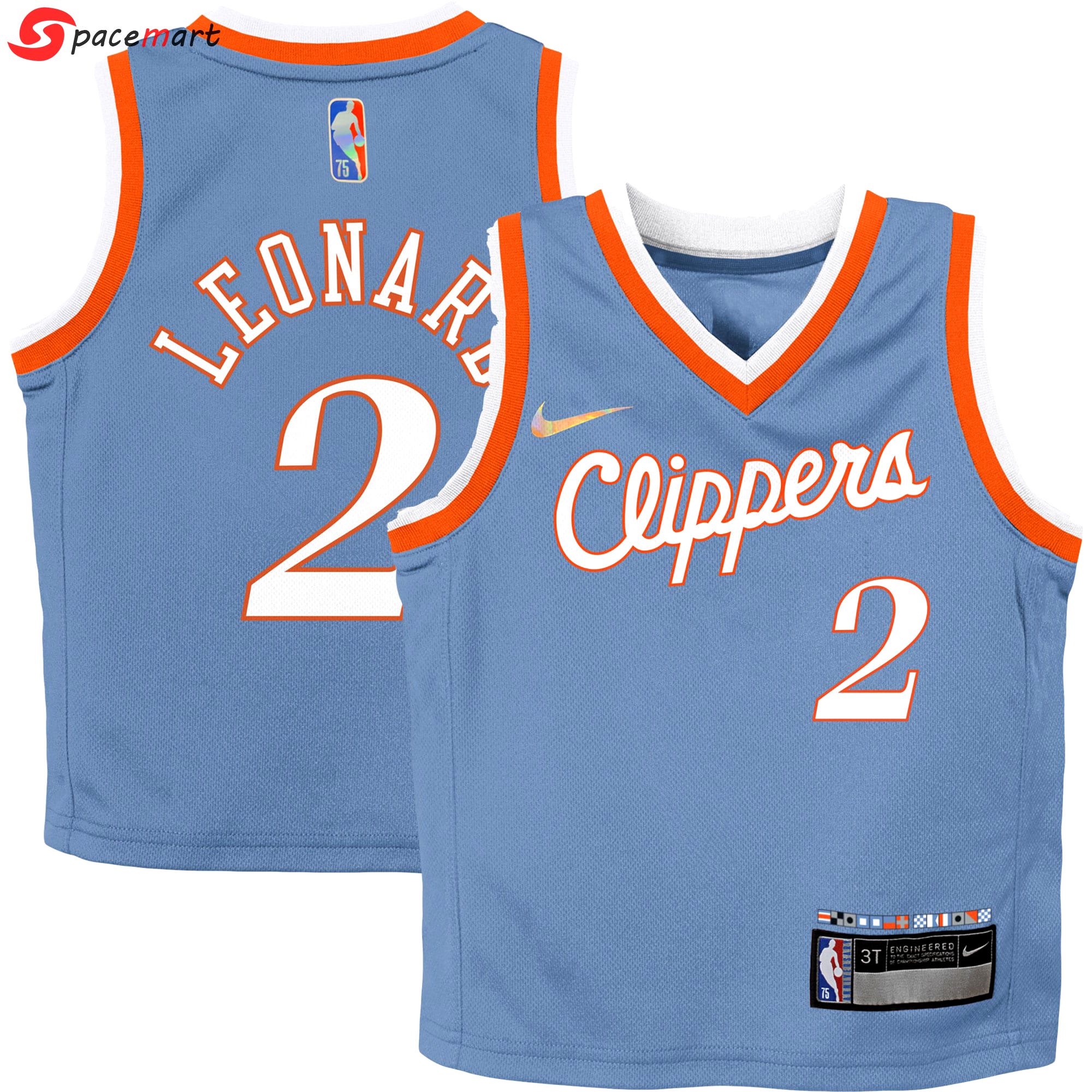 Kawhi leonard la clippers nike infant 2023-22 city edition jersey royal Baseball NBA Jersey Sports Replica NBA Gift For Fans Basketball