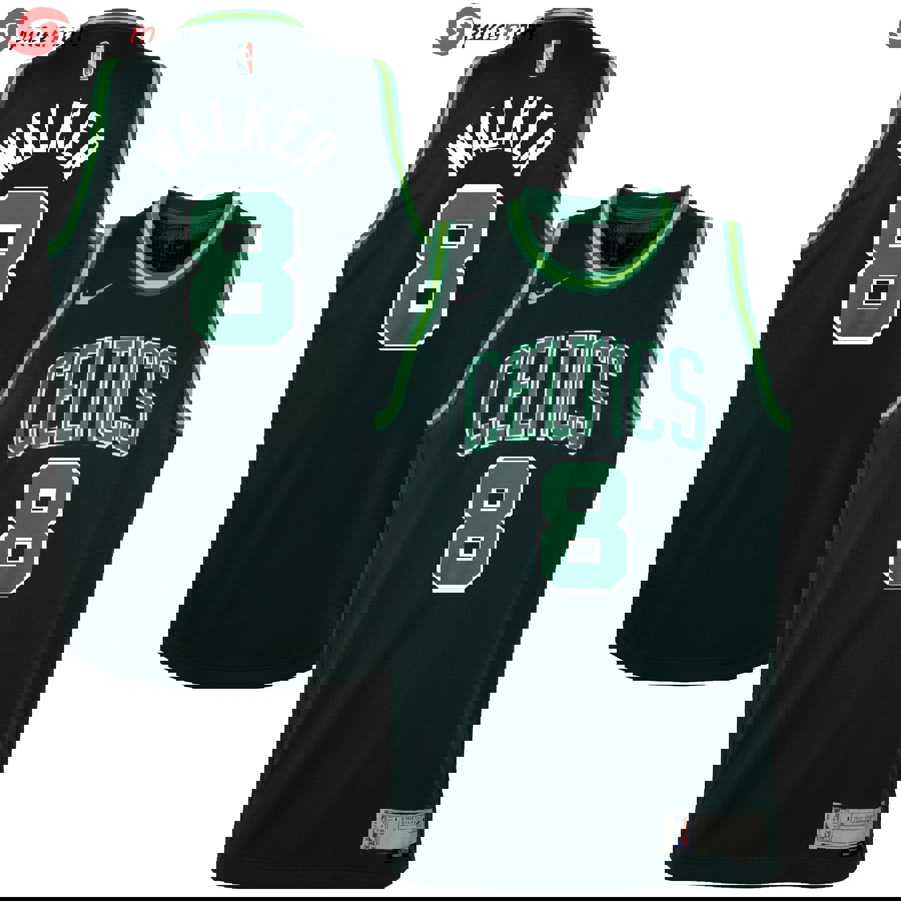 Kemba walker boston celtics nike 2023/21 swingman player jersey green earned edition Baseball NBA Jersey Sports Basketball NBA Replica Gift For Fans