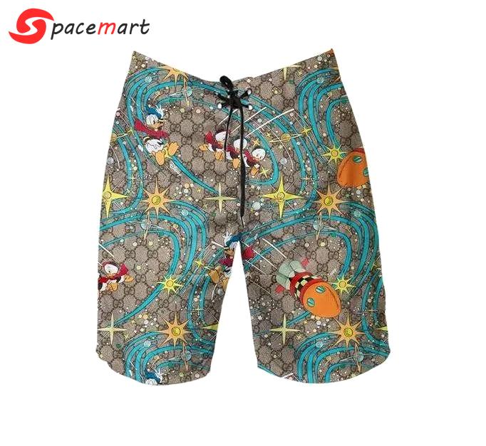 Gucci donald duck luxury pants all over print short hawaiian short for men 167 Shorts For Ment