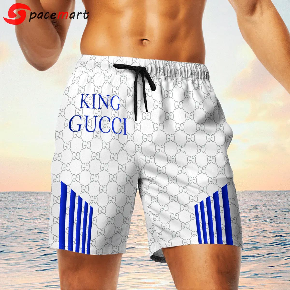 Gucci king white luxury brand premium fashion shorts for men luxury summer outfit trending 2023 80 Shorts For Ment