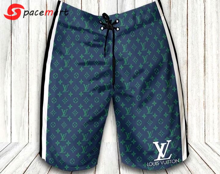 Louis vuitton blue fashion logo luxury brand shorts for men 181 Shorts For Ment