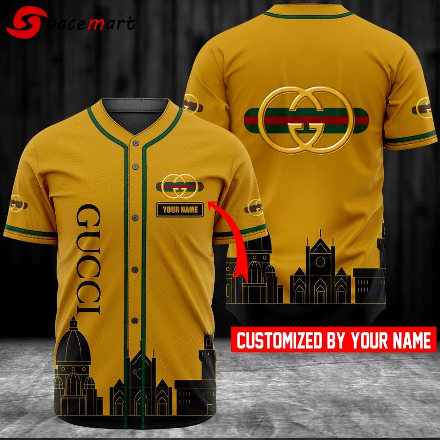 Personalized gucci baseball jersey shirt luxury clothing clothes sport outfit for men women hot 2023 Baseball Jersey Shirt