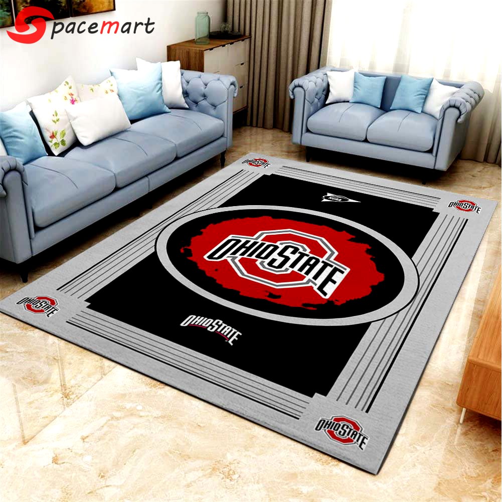 Ohio State Buckeyes Football Team Ncaa College Living Room Carpet Kitchen Area Rugs