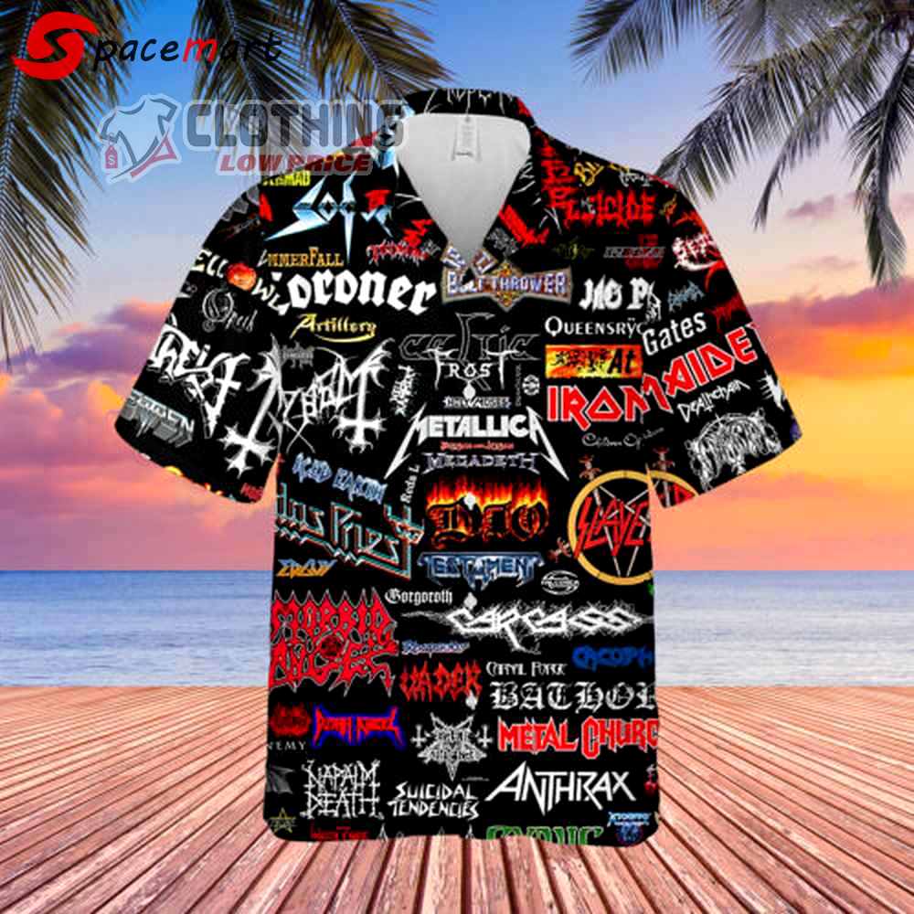 20th century classic rock band name metallica 3d all over print hawaiian shirt Hawaii Shirt Shorts & Flip Flops