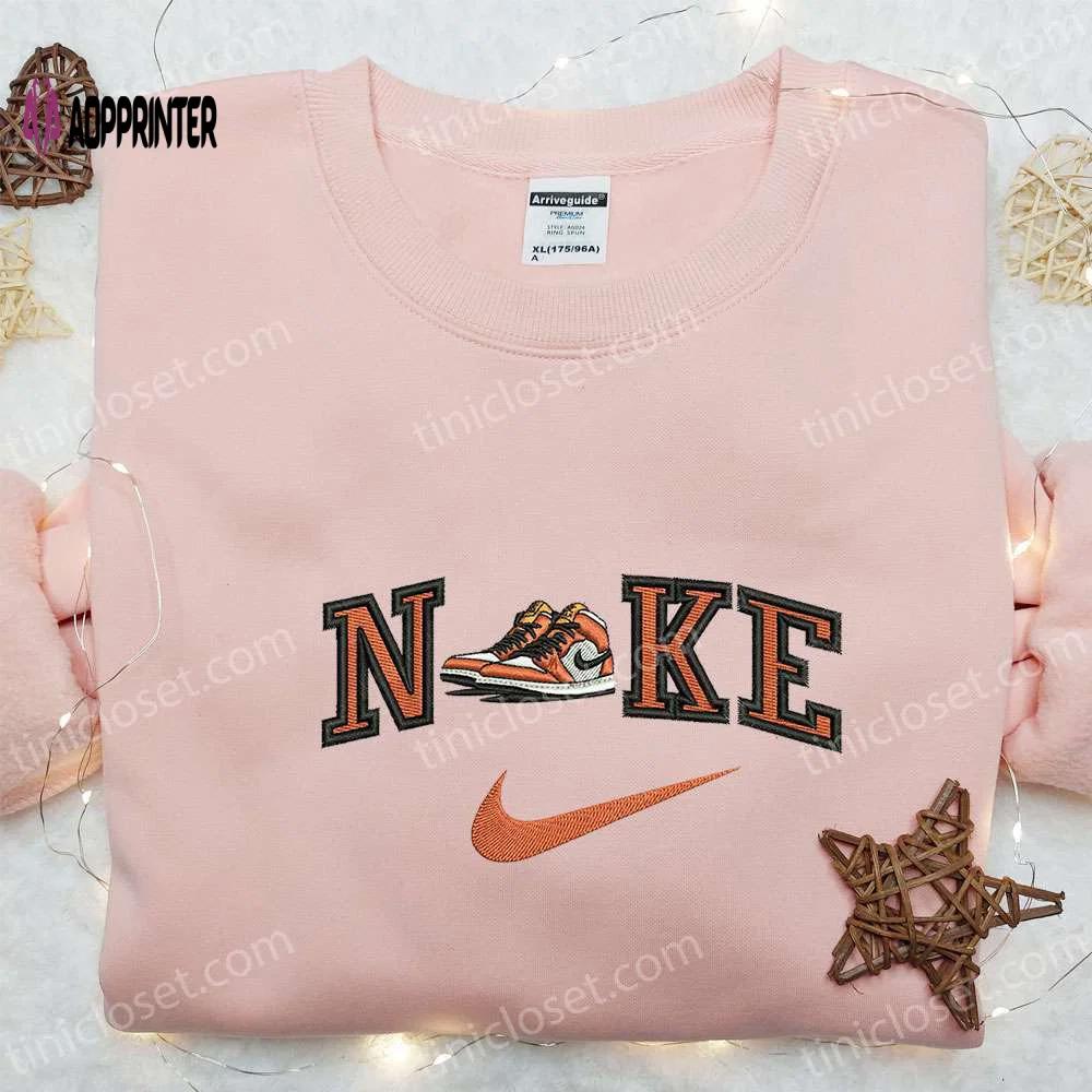 Air jordan x nike embroidered shirt sweatshirt and hoodie – custom nike inspired apparel Embroidered Shirt