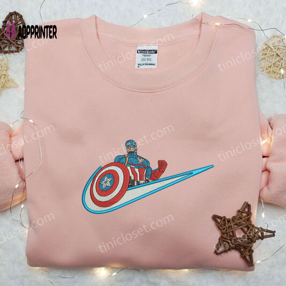 America baseball classic cap men hattain x nike embroidered shirt – marvel movie inspired Embroidered Shirt