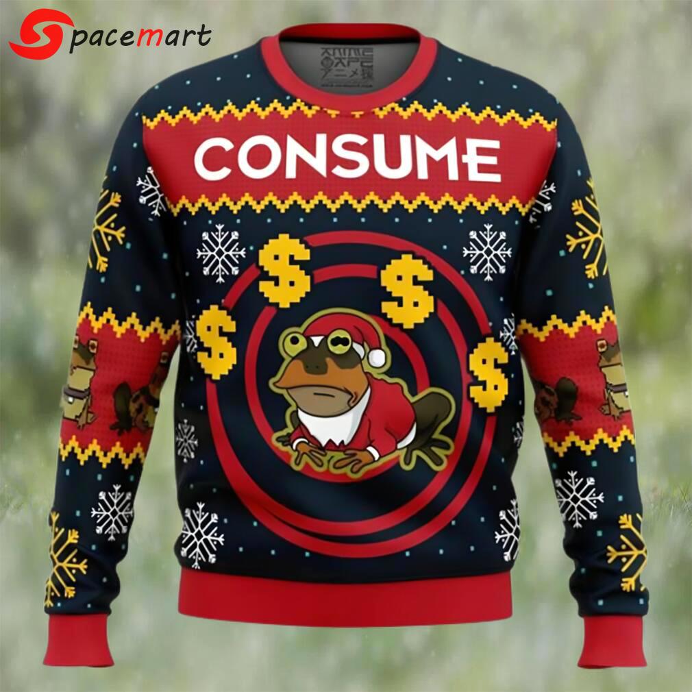 Anime hypnotoad consume futurama ugly christmas sweater Christmas Ugly Sweater