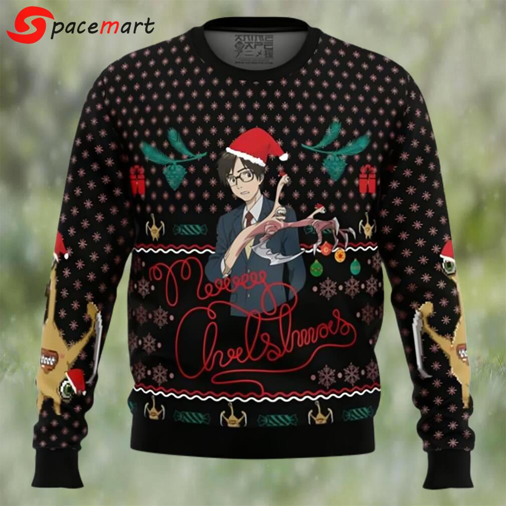 Anime shinichi izumi parasyte ugly christmas sweater Christmas Ugly Sweater