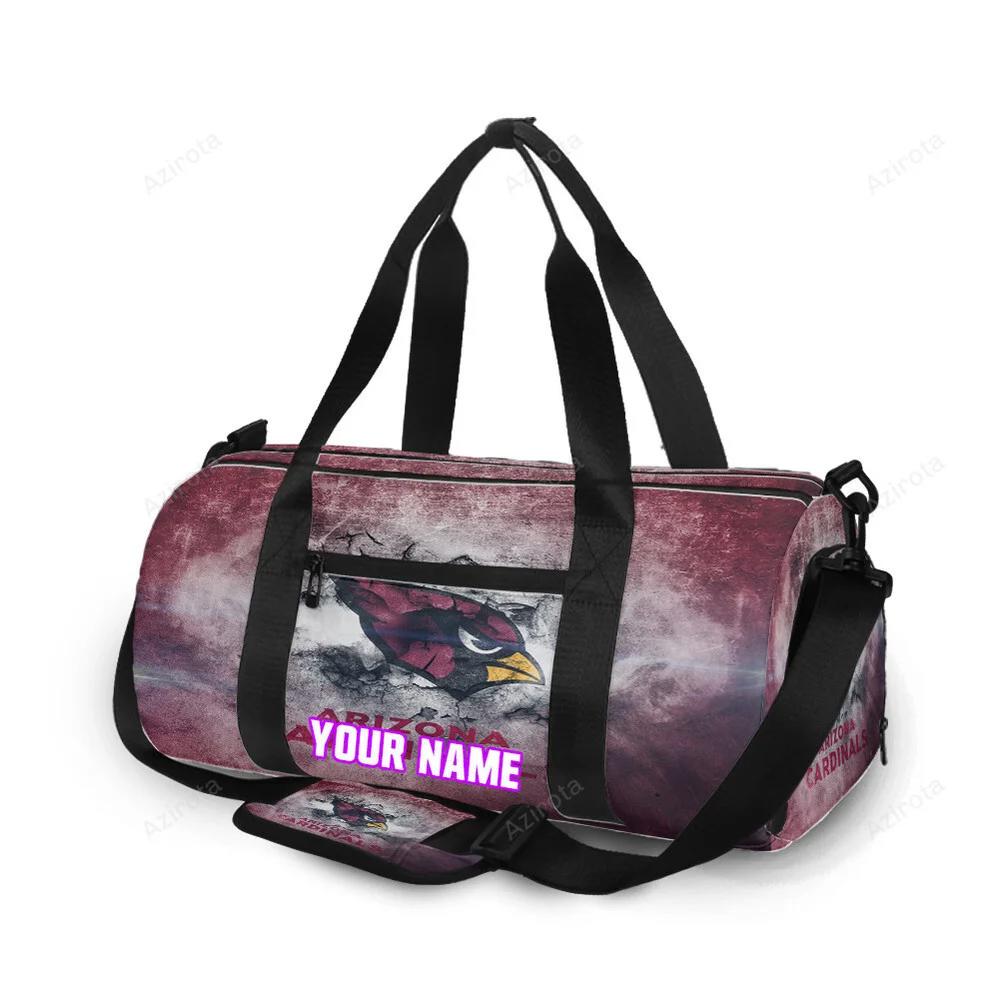 Arizona cardinals logo v5 personalized name travel bag gym bag 1398 Travel Bag