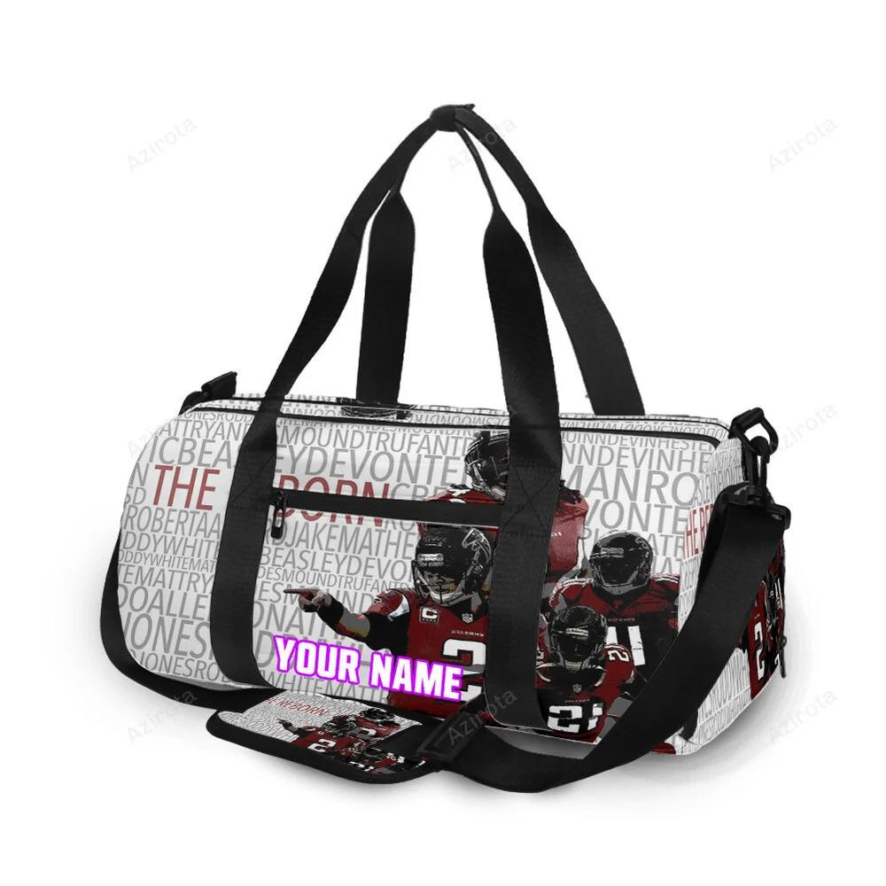 Atlanta falcons team quote personalized name travel bag gym bag 871 Travel Bag