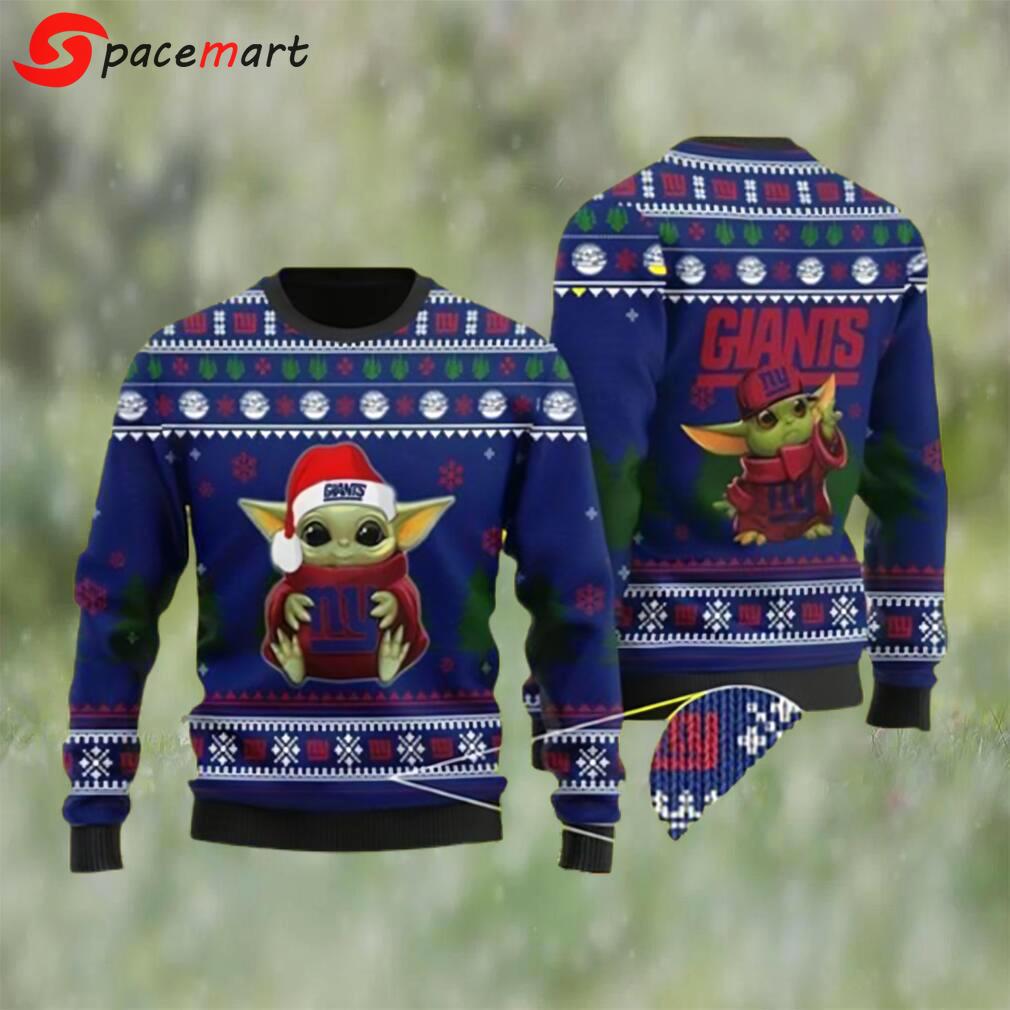 Baby yoda love new york giants full print ugly christmas sweater Christmas Ugly Sweater