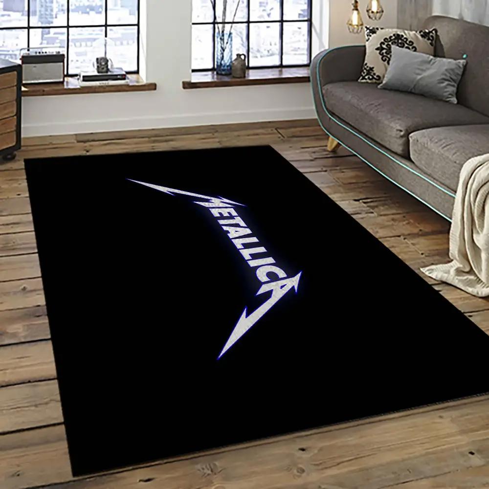 Band metallica music carpet rectangle area rug for living room bedroom decor ma76 Rectangle Rug