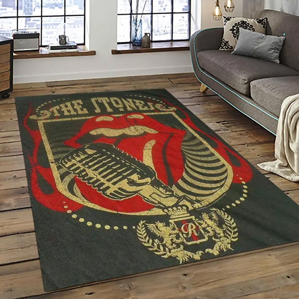 Band the rolling stones music carpet rectangle area rug for living room bedroom decor trs55 Rectangle Rug