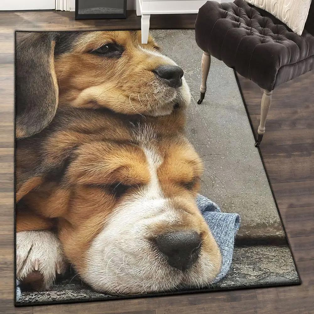 Beagle dog outdoor carpet, beagle rug Rectangle Rug