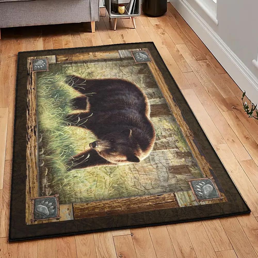 Bear cool rugs, bear rug Rectangle Rug