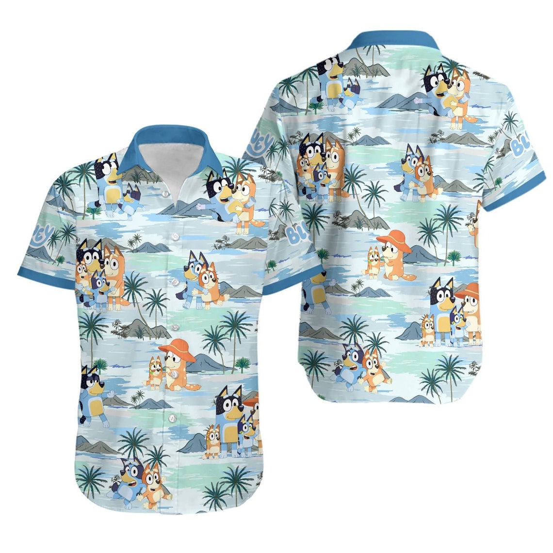 Bluey friends hawaiian shirt 4 Hawaii Shirt Shorts & Flip Flops