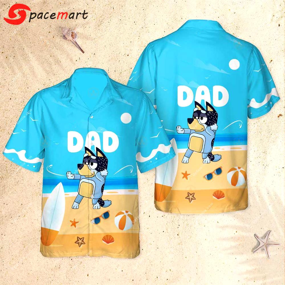 Bluey hawaiian shirt 1 Hawaii Shirt Shorts & Flip Flops