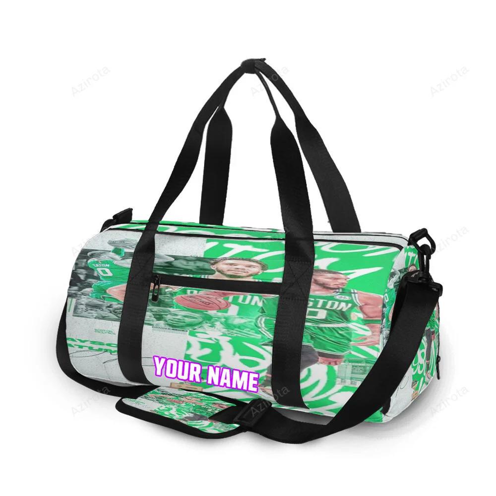 Boston celtics jayson tatum trophy green personalized name travel bag gym bag 1262 Travel Bag