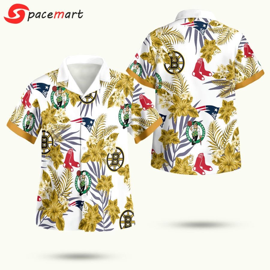 Boston sports hawaiian shirt Hawaii Shirt Shorts & Flip Flops