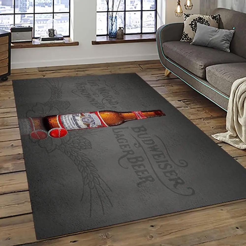 Budweiser american style beer retangle carpet area rug home decor gift best present for friends bw25 Rectangle Rug