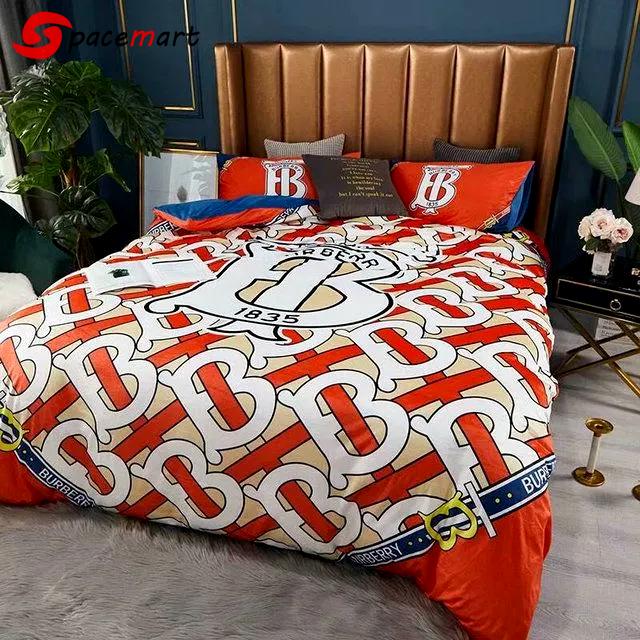 Burberry hot bedding sets printed bedding sets quilt sets duvet cover luxury brand bedding decor bedroom sets best luxury bed sets gift thankgivings and christmas Bedding Sets