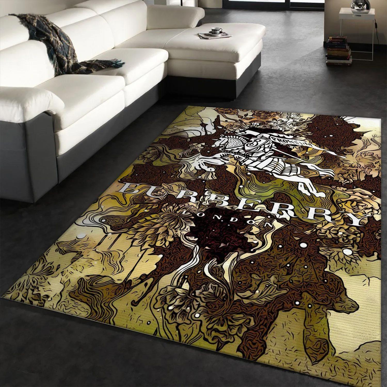 Burberry hot logo type 713. Upgrade Your Living Room with Luxury Home Decor: Area Carpets, Floor Decor, Door Mats, and Hot Gift Items with style a High-End Fashion Brand Rectangle Rug