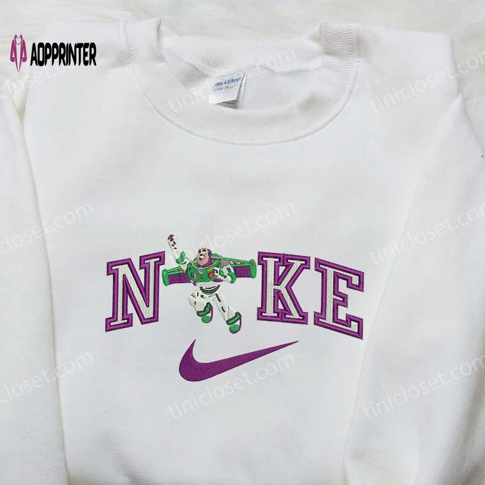 Buzz lightyear fly x nike embroidered shirt – cartoon & nike embroidery Embroidered Shirt