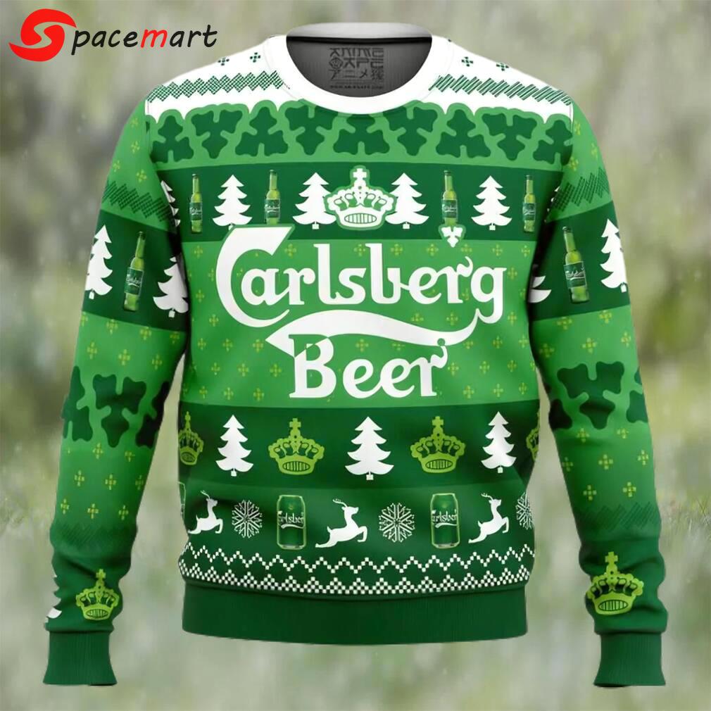 Carlsberg beer ugly christmas sweater, faux wool sweater, international beer day, gifts for beer lovers, best christmas gifts for 2022 ? prinvity Christmas Ugly Sweater
