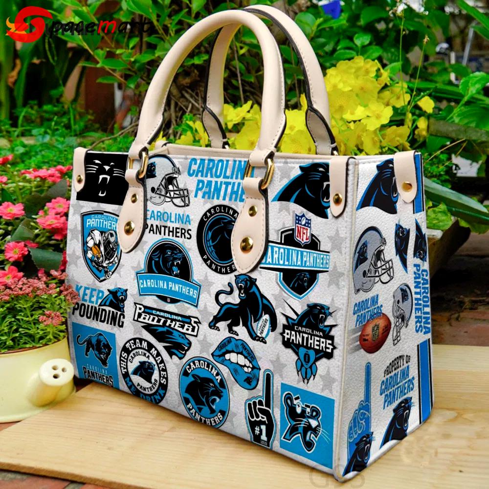 Carolina panthers leather hand bag gift for women’s day: perfect women s day gift g95 3471 Women Leather Hand Bag