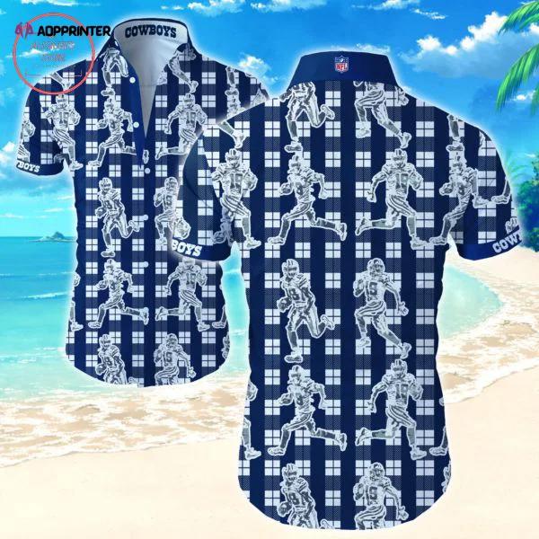 Checked dallas cowboys players hawaiian shirt set for men women kids Hawaii Shirt