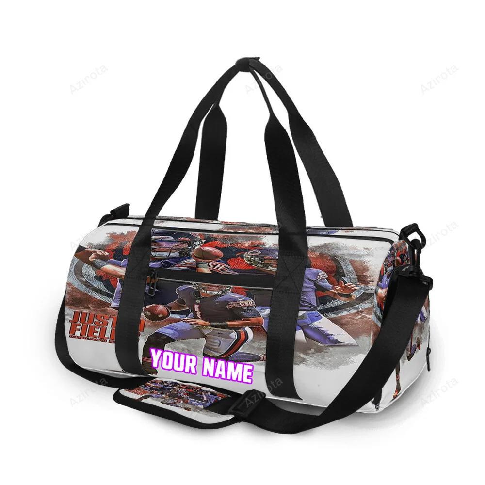 Chicago bears justin fields11 personalized name travel bag gym bag 1284 Travel Bag