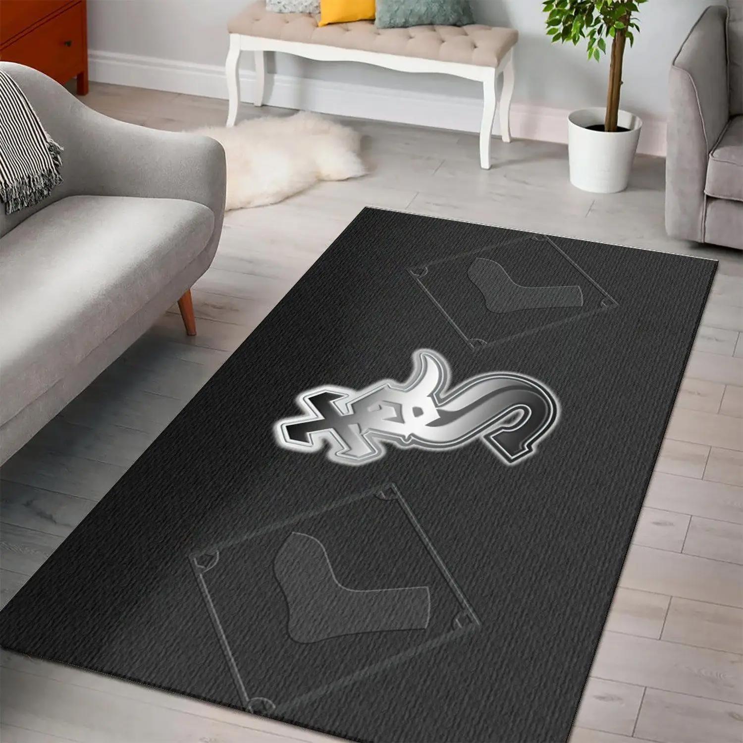 Chicago white sox area rug mlb baseball team logo carpet living room rugs rug regtangle carpet floor decor home decor v602 Rectangle Rug