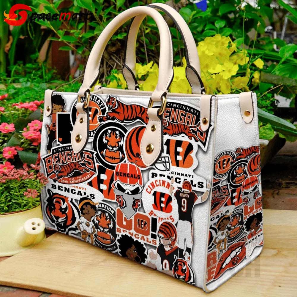 Cincinnati bengals women s leather hand bag gift for women’s day – perfect gift for women s day 3799 Women Leather Hand Bag