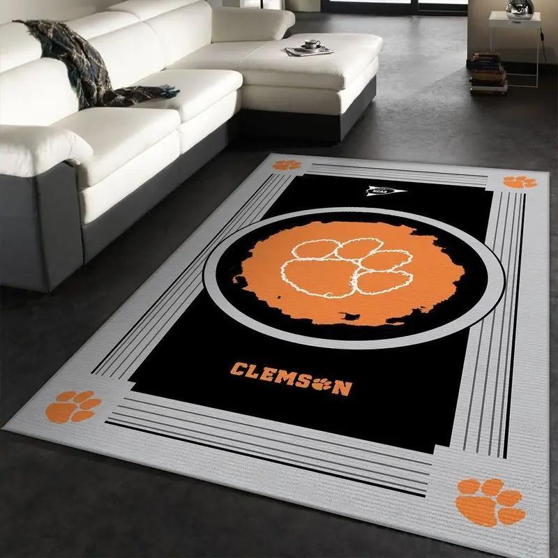 Clemson tigers ncaa 1 living room and bed room rug regtangle carpet Rectangle Rug