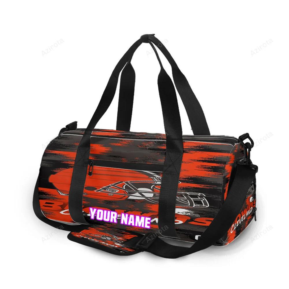 Cleveland browns helmet personalized name travel bag gym bag 1219 Travel Bag