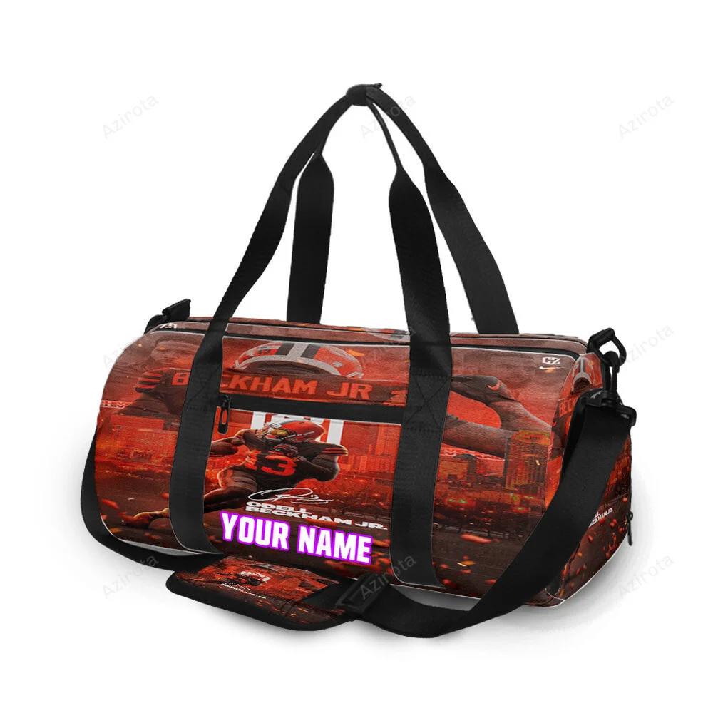 Cleveland browns odell beckham jr1 personalized name travel bag gym bag 149 Travel Bag