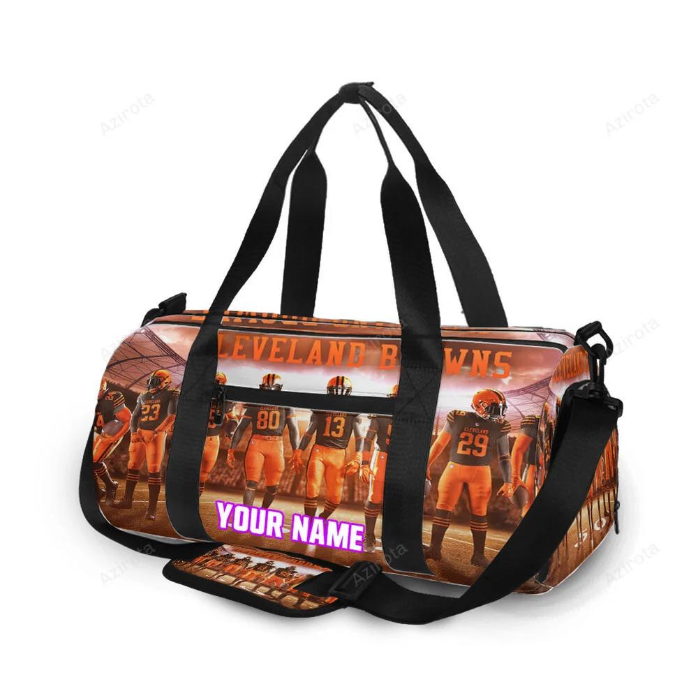 Cleveland browns players v4 personalized name travel bag gym bag 518 Travel Bag