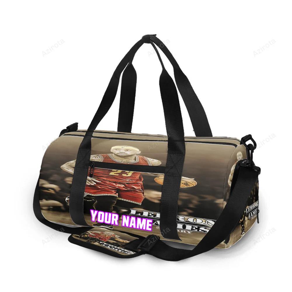 Cleveland cavaliers lebron james 23 v6 personalized name travel bag gym bag 1310 Travel Bag