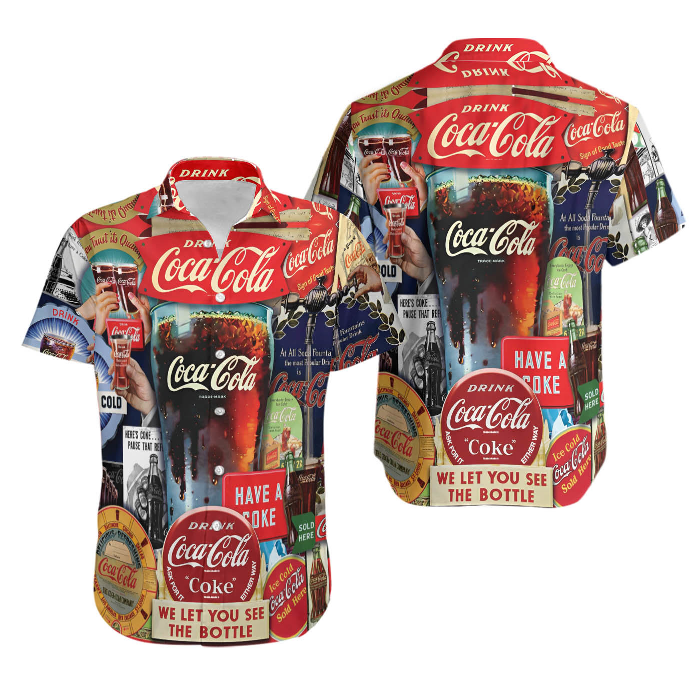 Coca cola decades of tradition hawaiian shirt Hawaii Shirt Shorts & Flip Flops