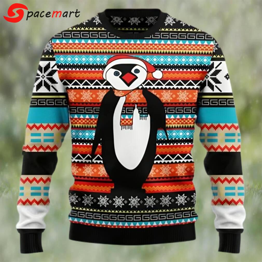 Colorful pattern penguin lover ugly christmas sweater Christmas Ugly Sweater
