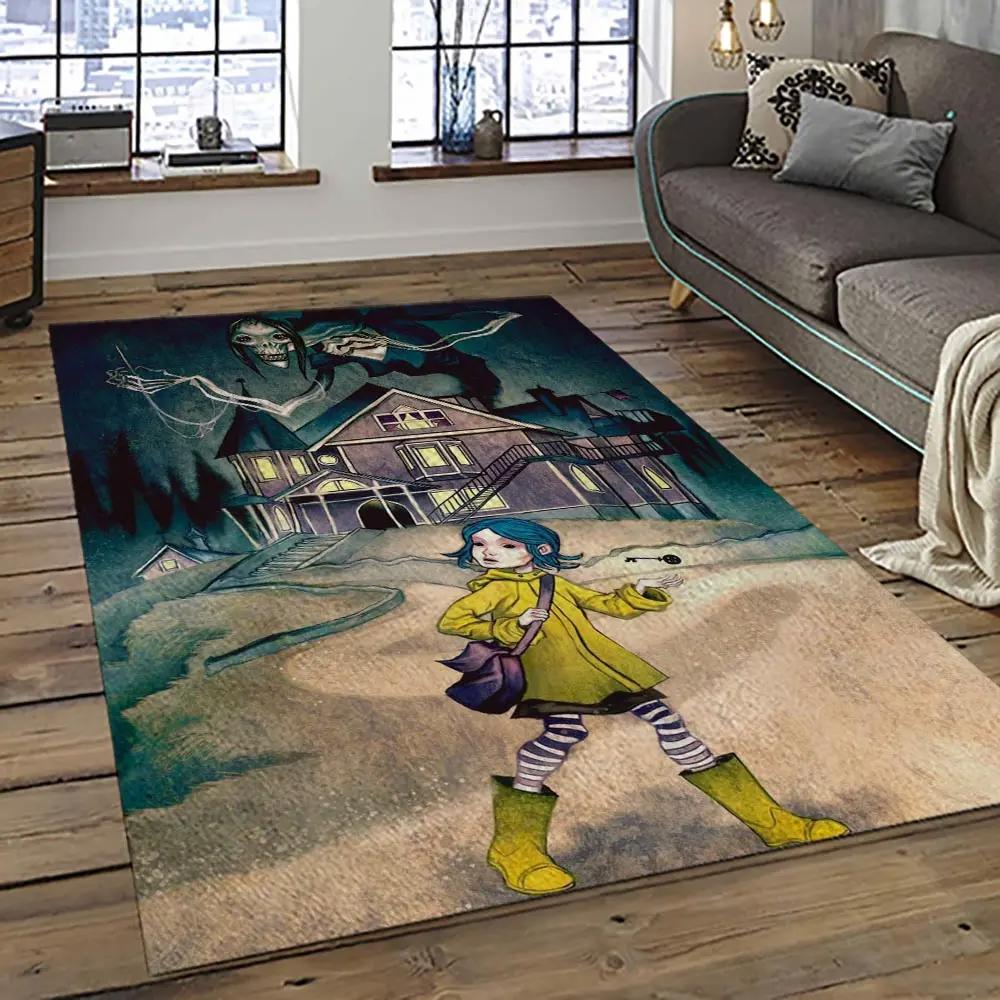 Coraline fantastic film movie carpet area rug home decor halloween gift best present for friends cr31 Rectangle Rug