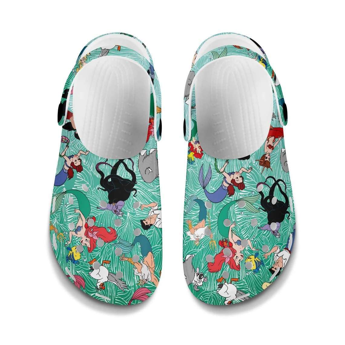 Crocs outfit - ariel ursula little mermaid turquoise patterns disney graphic cartoon unisex crocs clogs crocband shoes - 48 Crocs Outfit
