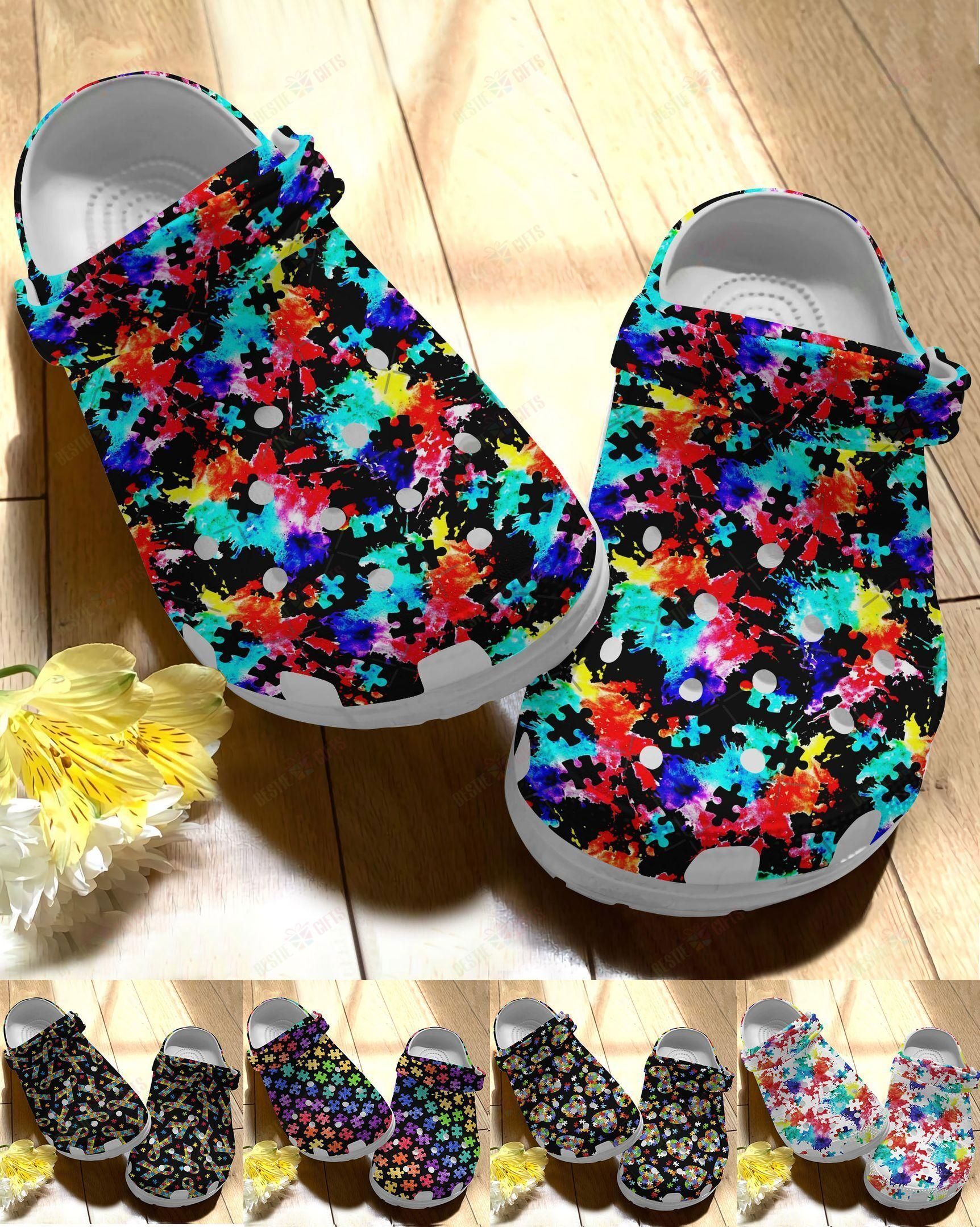 Crocs outfit - autism awareness crocs autism watercolor crocband clog shoes for men women - 60 Crocs Outfit