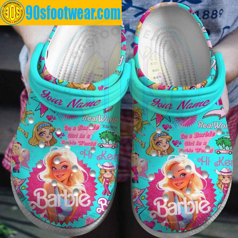 Crocs outfit - barbie personalized crocs barbie let’s go party blue classic clogs - 187 Crocs Outfit