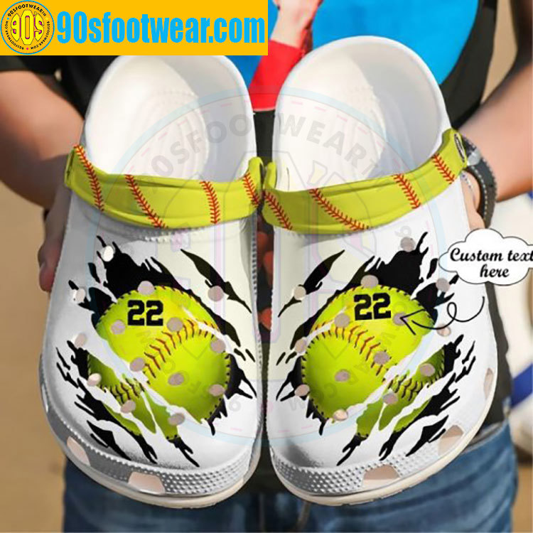 Crocs outfit - custom softball crocs – scratch personalized softball classic clog - 489 Crocs Outfit