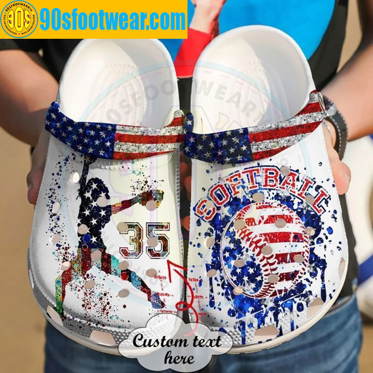 Crocs outfit - custom softball crocs – usa flag personalized softball classic clog - 491 Crocs Outfit